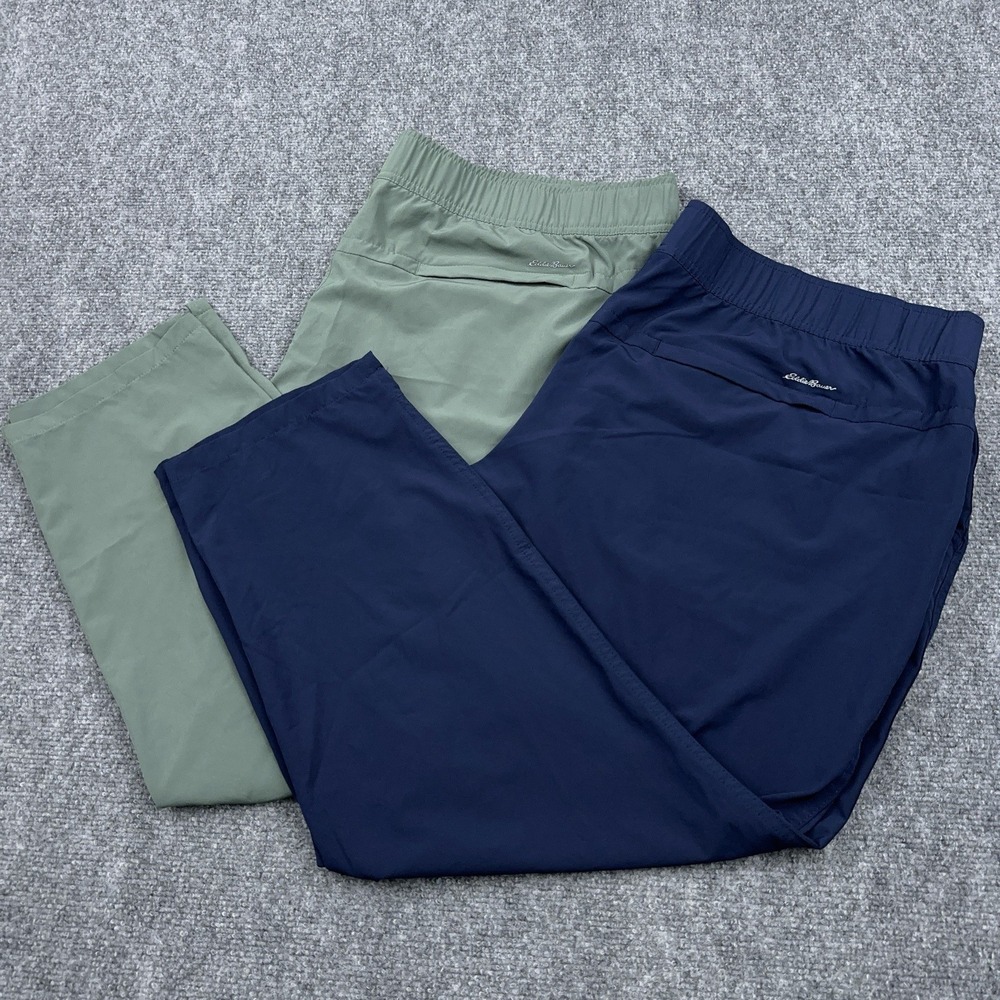 Eddie Bauer Ladies Traveler Pants XXL‎ Ankle Stretch High Rise Lounge LOT OF 2